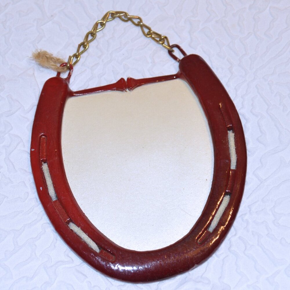 Handmade Red Horseshoe Frame